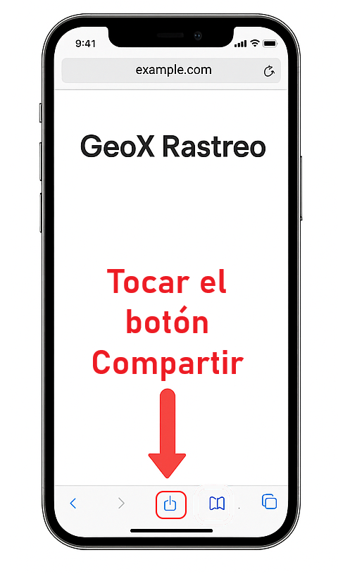 Botón compartir en Safari